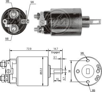 ERA ZM684 - Тяговое реле, соленоид, стартер unicars.by