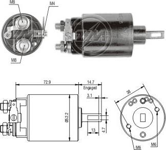 ERA ZM685 - Тяговое реле, соленоид, стартер unicars.by