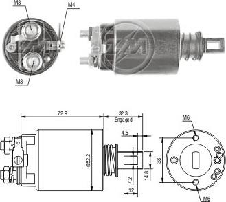 ERA ZM686 - Тяговое реле, соленоид, стартер unicars.by