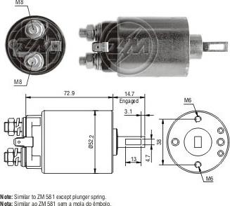 ERA ZM680 - Тяговое реле, соленоид, стартер unicars.by