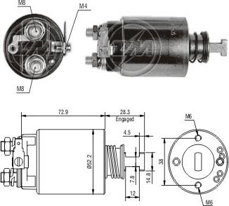 ERA ZM688 - Тяговое реле, соленоид, стартер unicars.by