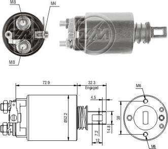 ERA ZM687 - Тяговое реле, соленоид, стартер unicars.by