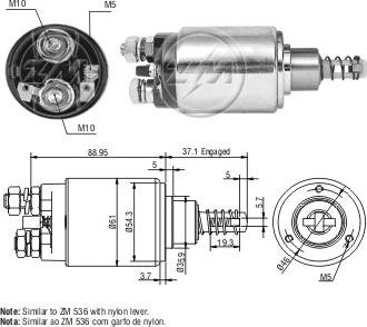 ERA ZM636 - Тяговое реле, соленоид, стартер unicars.by