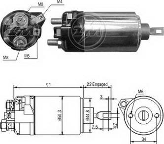 ERA ZM625 - Тяговое реле, соленоид, стартер unicars.by