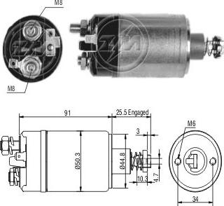 ERA ZM626 - Тяговое реле, соленоид, стартер unicars.by