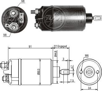 ERA ZM621 - Тяговое реле, соленоид, стартер unicars.by