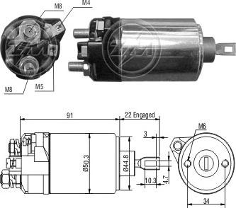 ERA ZM628 - Тяговое реле, соленоид, стартер unicars.by