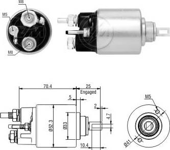 ERA ZM6271 - Тяговое реле, соленоид, стартер unicars.by