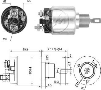 ERA ZM672 - Тяговое реле, соленоид, стартер unicars.by