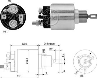 ERA ZM6773 - Тяговое реле, соленоид, стартер unicars.by