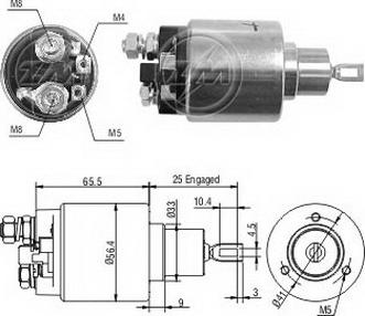 ERA ZM1474 - Тяговое реле, соленоид, стартер unicars.by