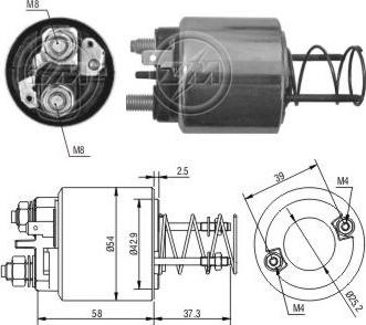 ERA ZM1594 - Тяговое реле, соленоид, стартер unicars.by