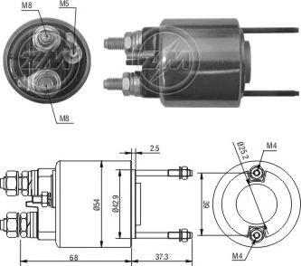 ERA ZM1596 - Тяговое реле, соленоид, стартер unicars.by