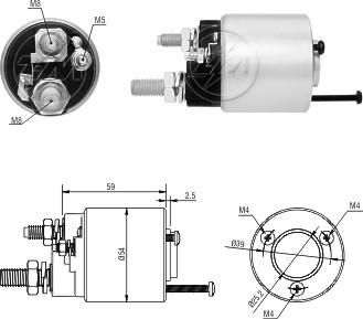 ERA ZM1591 - Тяговое реле, соленоид, стартер unicars.by