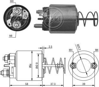 ERA ZM1597 - Тяговое реле, соленоид, стартер unicars.by