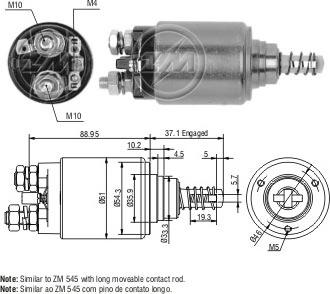 ERA ZM1545 - Тяговое реле, соленоид, стартер unicars.by