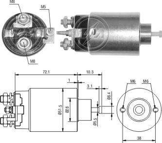 ERA ZM1695 - Тяговое реле, соленоид, стартер unicars.by