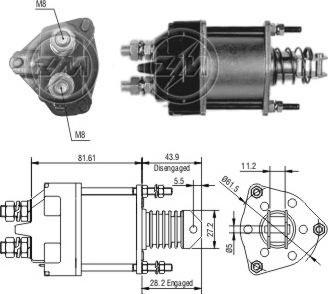 ERA ZM1650 - Тяговое реле, соленоид, стартер unicars.by