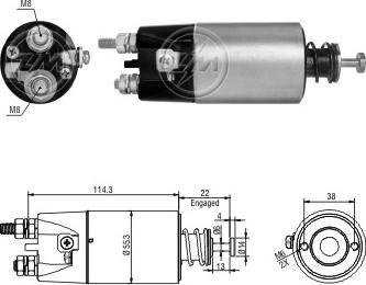 ERA ZM1897 - Тяговое реле, соленоид, стартер unicars.by