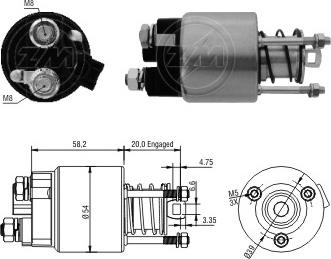 ERA ZM1397 - Тяговое реле, соленоид, стартер unicars.by