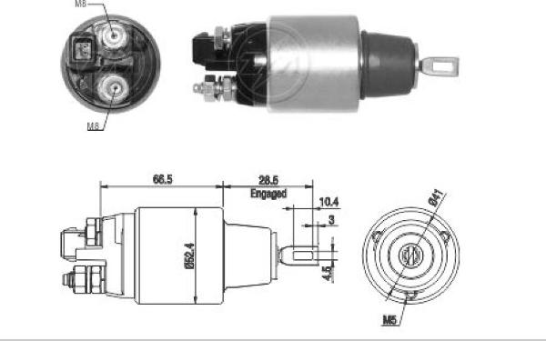 ERA ZM1382 - Тяговое реле, соленоид, стартер unicars.by