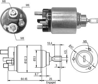 ERA ZM1371 - Тяговое реле, соленоид, стартер unicars.by