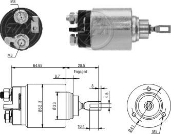 ERA ZM1372 - Тяговое реле, соленоид, стартер unicars.by