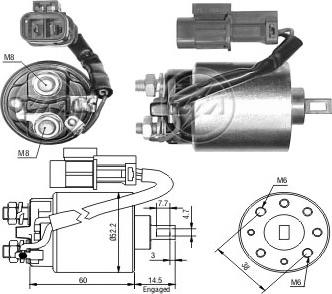 ERA ZM1713 - Тяговое реле, соленоид, стартер unicars.by