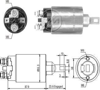 ERA ZM896 - Тяговое реле, соленоид, стартер unicars.by