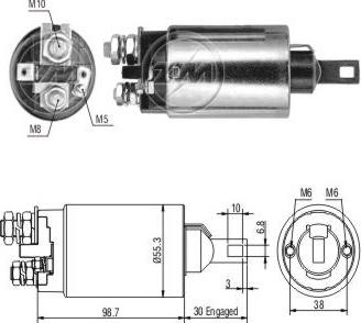 ERA ZM890 - Тяговое реле, соленоид, стартер unicars.by