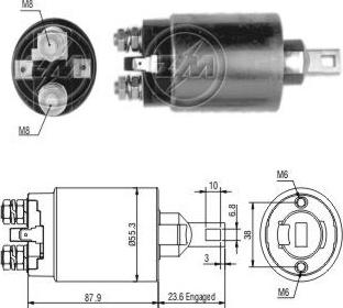 ERA ZM893 - Тяговое реле, соленоид, стартер unicars.by