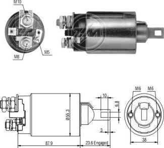 ERA ZM892 - Тяговое реле, соленоид, стартер unicars.by