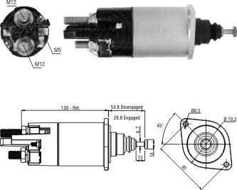 ERA ZM840 - Тяговое реле, соленоид, стартер unicars.by