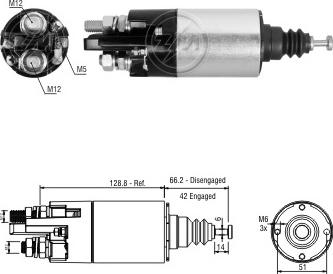 ERA ZM842 - Тяговое реле, соленоид, стартер unicars.by