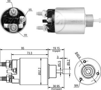 ERA ZM8860 - Тяговое реле, соленоид, стартер unicars.by