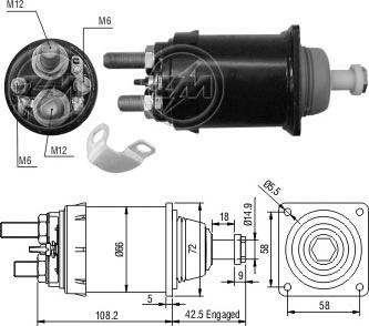 ERA ZM835 - Тяговое реле, соленоид, стартер unicars.by