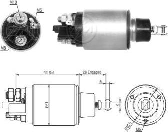 ERA ZM825 - Тяговое реле, соленоид, стартер unicars.by