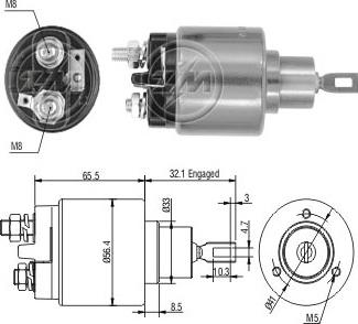 ERA ZM873 - Тяговое реле, соленоид, стартер unicars.by