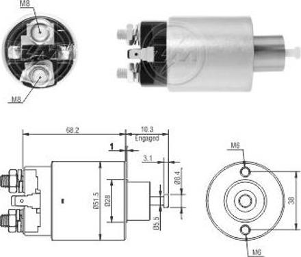 ERA ZM3995 - Тяговое реле, соленоид, стартер unicars.by