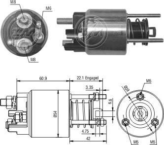 ERA ZM395 - Тяговое реле, соленоид, стартер unicars.by