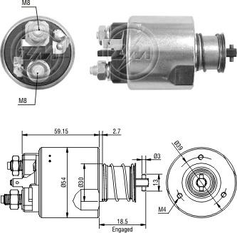 ERA ZM3491 - Тяговое реле, соленоид, стартер unicars.by