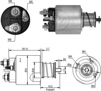 ERA ZM3492 - Тяговое реле, соленоид, стартер unicars.by