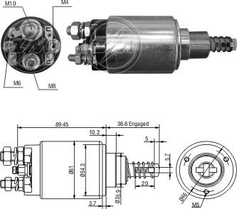 ERA ZM3640 - Тяговое реле, соленоид, стартер unicars.by