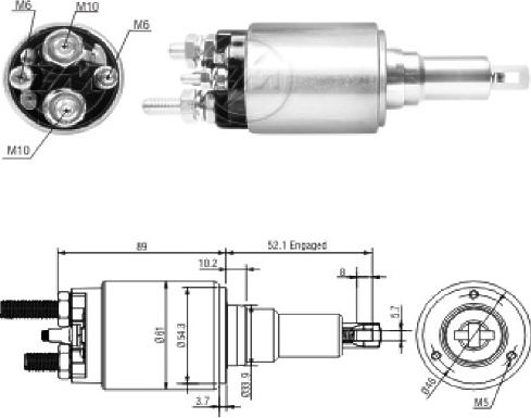 ERA ZM3639 - Тяговое реле, соленоид, стартер unicars.by