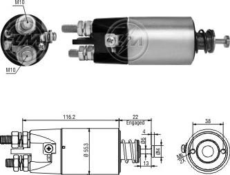 ERA ZM3897 - Тяговое реле, соленоид, стартер unicars.by