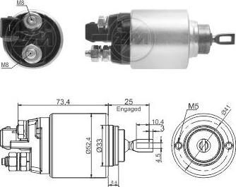 ERA ZM382 - Тяговое реле, соленоид, стартер unicars.by