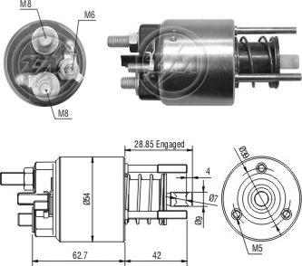 ERA ZM3395 - Тяговое реле, соленоид, стартер unicars.by