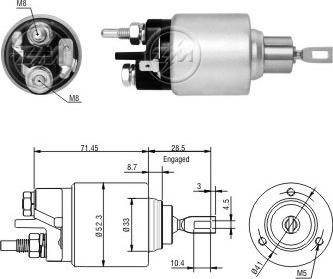 ERA ZM379 - Тяговое реле, соленоид, стартер unicars.by