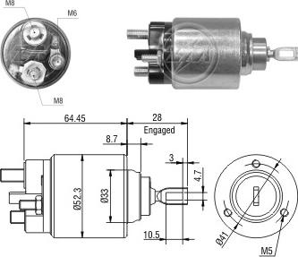 ERA ZM371 - Тяговое реле, соленоид, стартер unicars.by