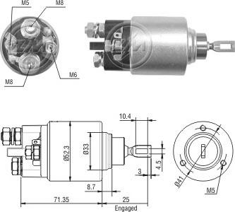 ERA ZM378 - Тяговое реле, соленоид, стартер unicars.by